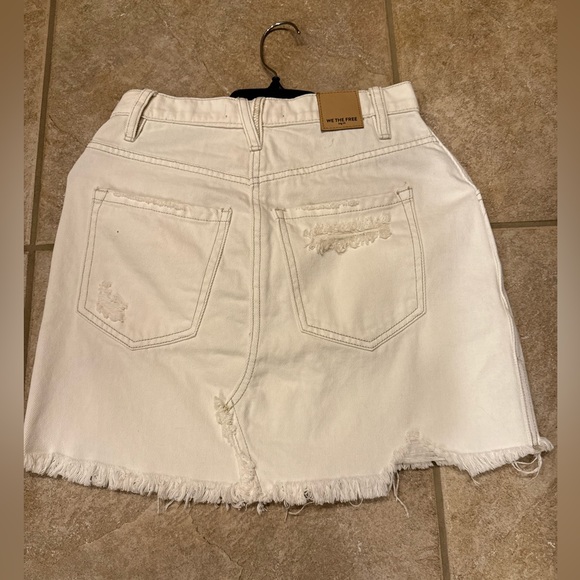 Free People White Denim Mini Skirt - Picture 2 of 2